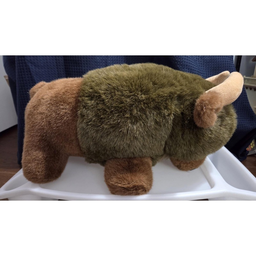 Vintage Giant Star Bison Buffalo Plush Stuffed Animal Brown 18in Toy Large